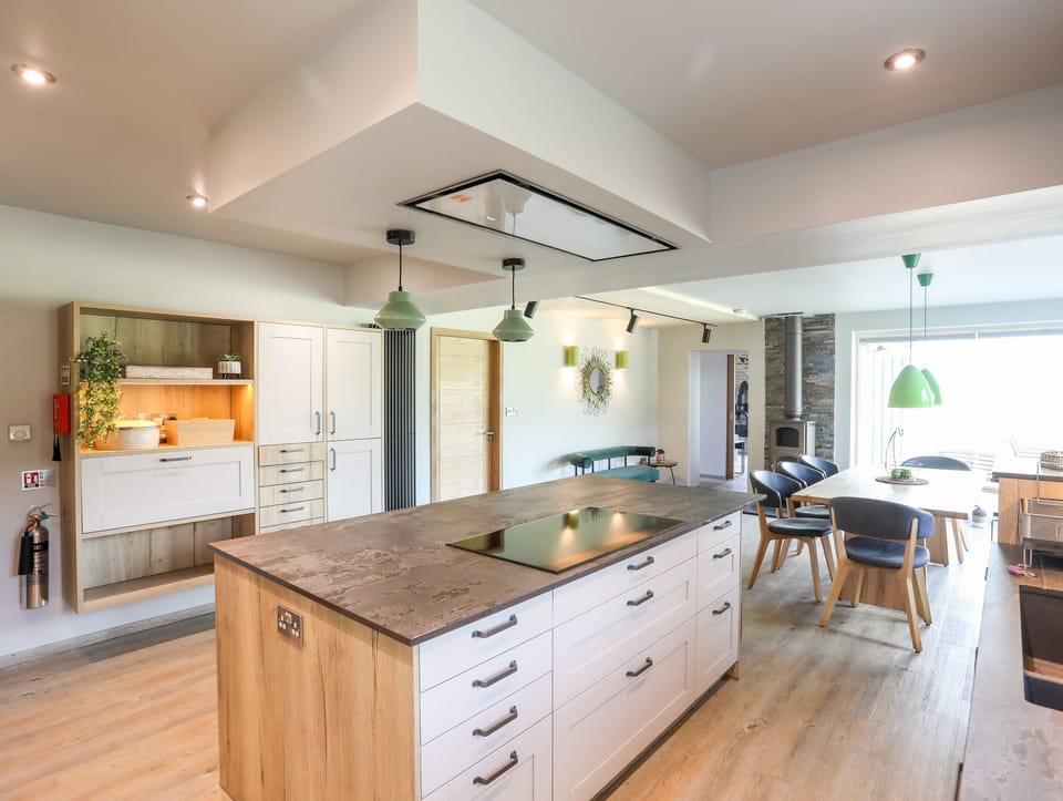 Fridge, dishwasher, electric kettle, toaster