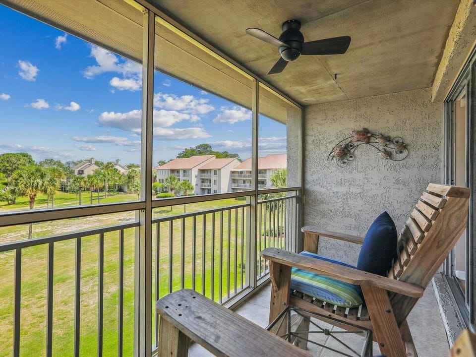 Screened Balcony at 1741 Bluff Villa