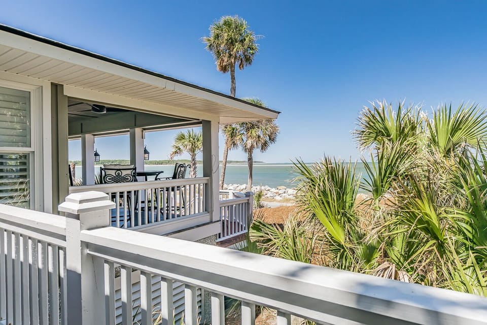 View from porch off of master bedroom
