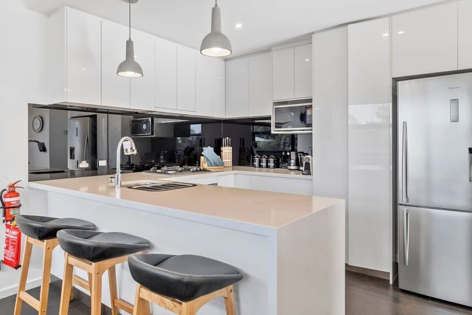 Well-equipped kitchen.