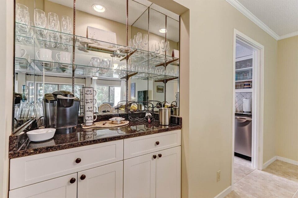 Bar Complete with Keurig Coffee Station
