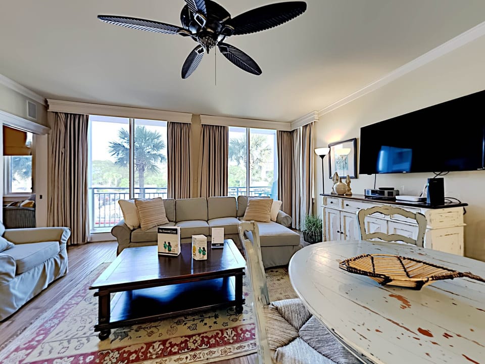 Condo, Multiple Beds, Balcony | Living area | TV, MP3 dock
