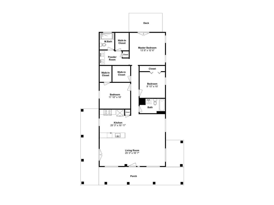 House, Multiple Beds, Kitchen, Garden View | Floor plan