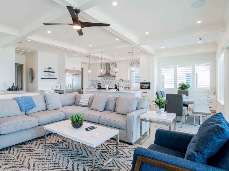 House, Multiple Beds, Balcony, Ocean View | Living area | TV
