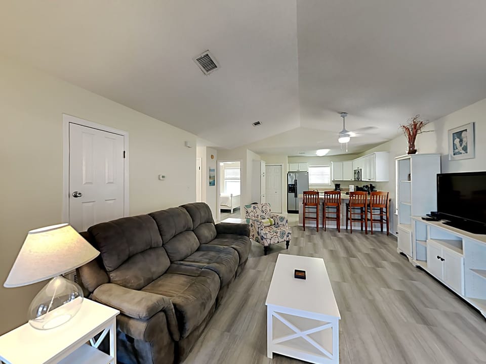 House, Multiple Beds, Balcony, Partial Sea View | Living area | TV