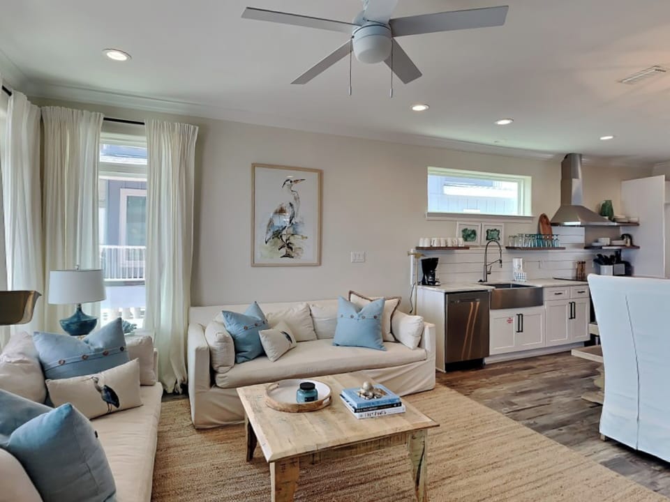 House, Multiple Beds, Balcony, Ocean View | Living area | TV
