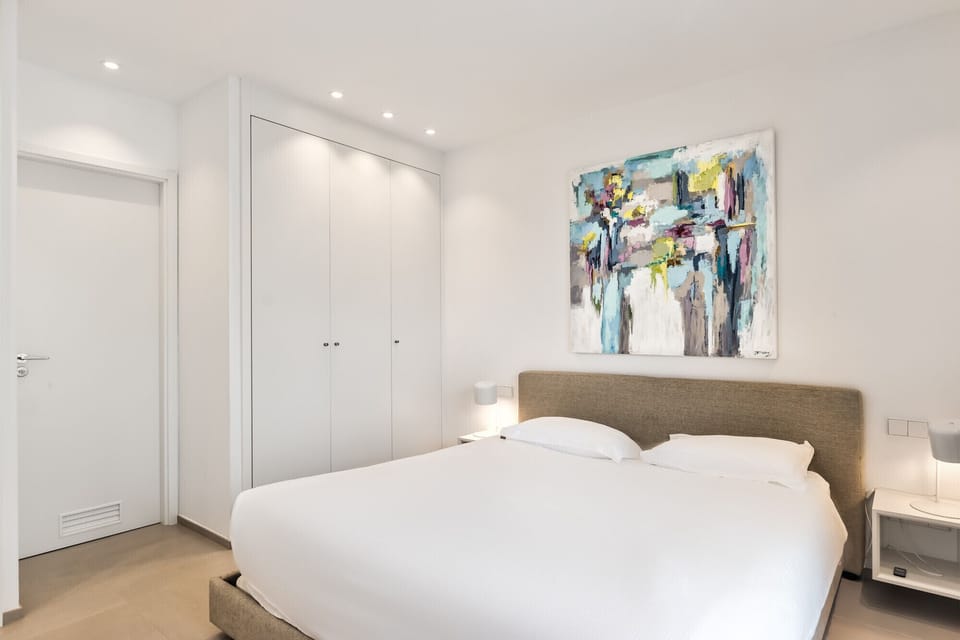 Large bedroom with queen-size bed