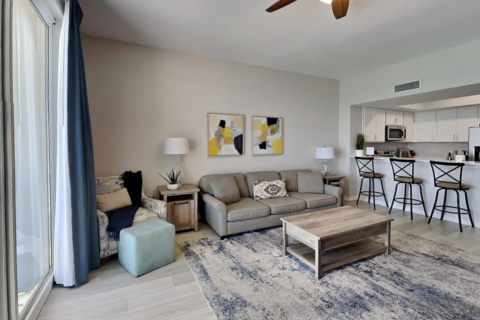 Condo, Multiple Beds, Balcony, Ocean View (#1403 - No Pets) | Living area | TV