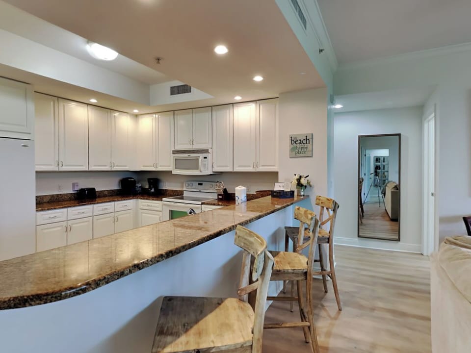 Condo, Multiple Beds, Balcony, Golf View (#203B - No Pets) | Private kitchen | Fridge, microwave, oven, stovetop