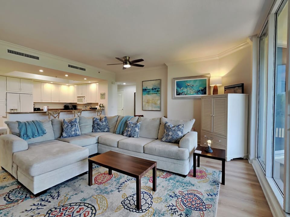 Condo, Multiple Beds, Balcony, Golf View (#203B - No Pets) | Living area | 42-inch flat-screen TV with digital channels