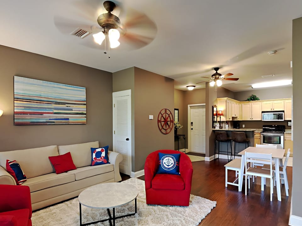 Condo, Multiple Beds, Balcony (#713 - No Pets) | Living area | 40-inch TV with digital channels