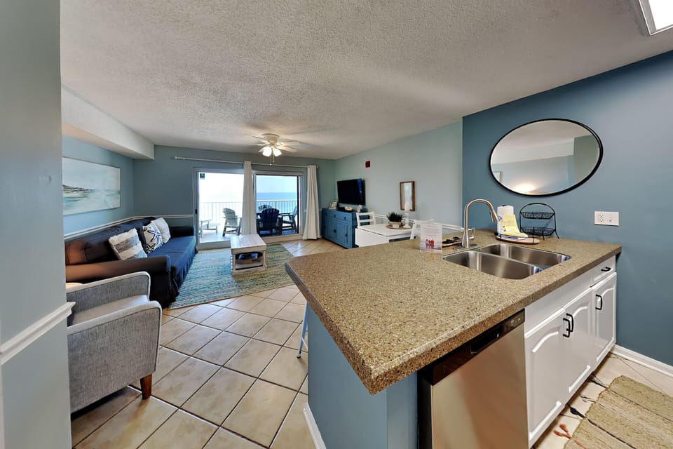 Condo, Multiple Beds, Balcony, Ocean View (#702 - No Pets) | Private kitchen | Fridge, microwave, oven, stovetop