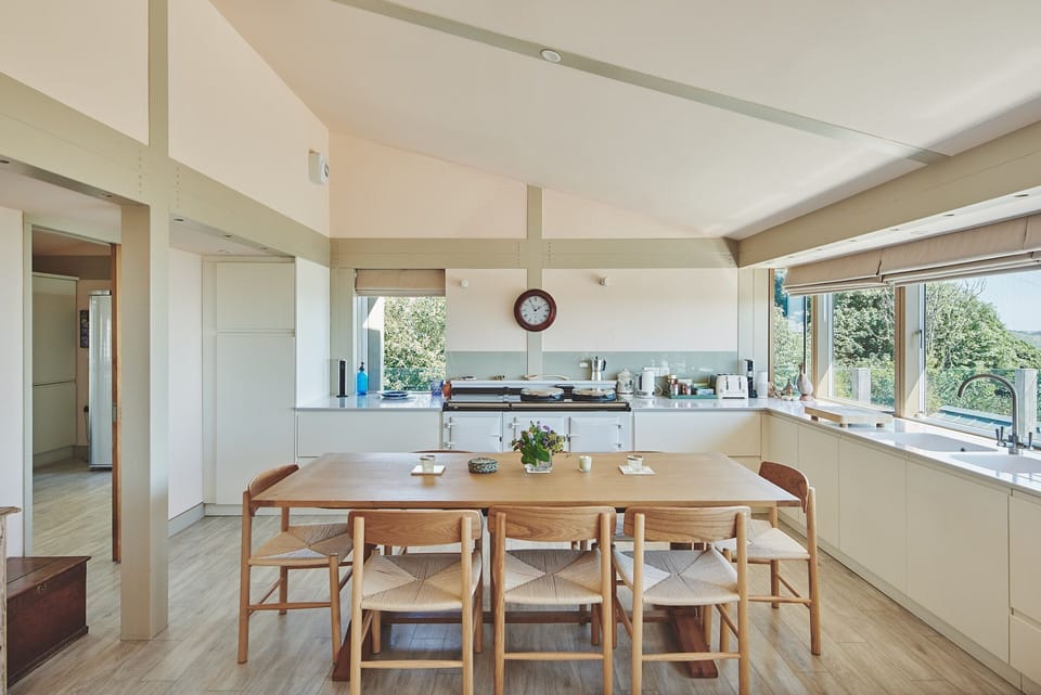 The kitchen at Beach View, Pembrokeshire