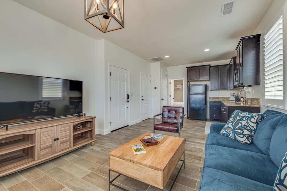 The in-law suite comes with another open concept design living area.
