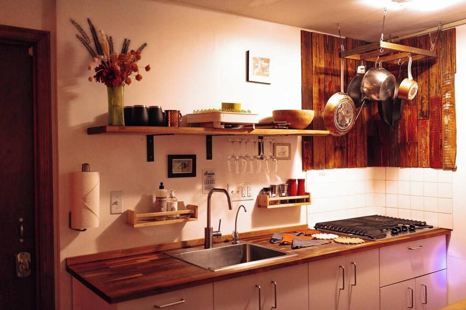 Kitchen has everything to have a delicious meal