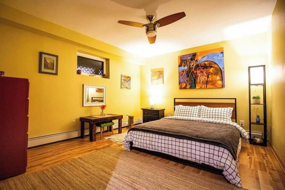 Bedroom # 2. This bedroom has more of a feminine vibe about it. It feels like you are back to your room in your parents house. 