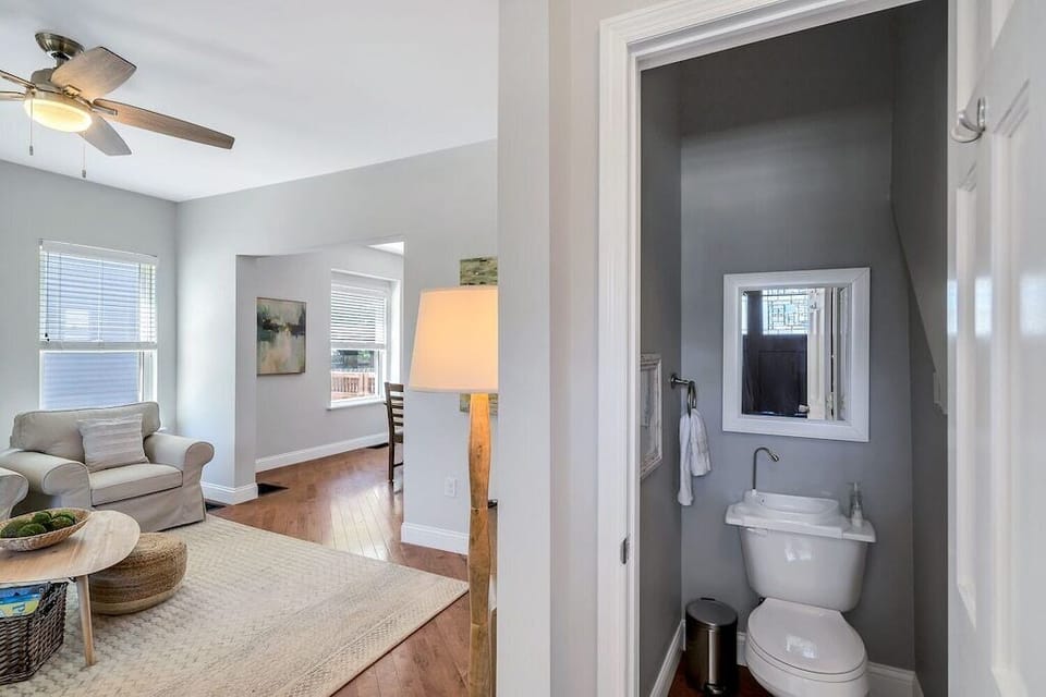 First floor powder room