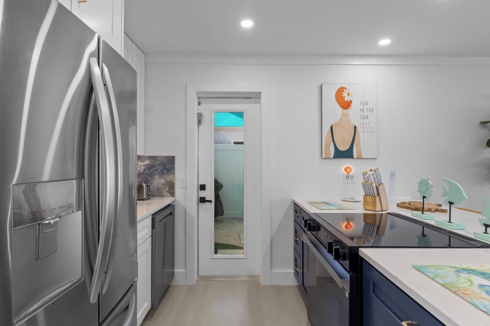 Kitchen and side door to the pool area