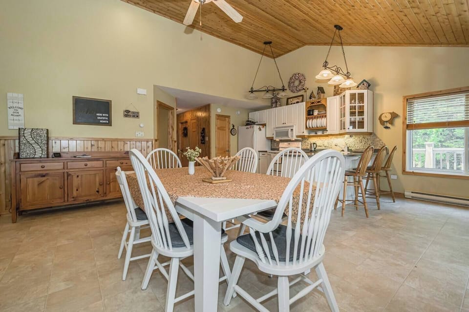 The kitchen and island area are outstanding and provide ample seating for the entire family. 