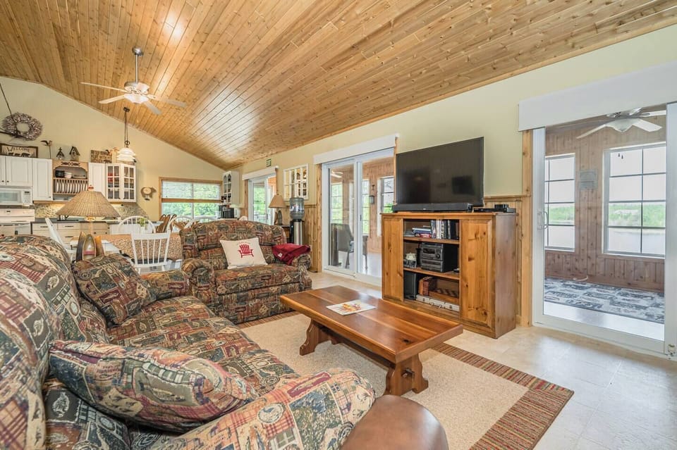 One of two large living spaces with smart TV and access to the Peninsula Room. 
