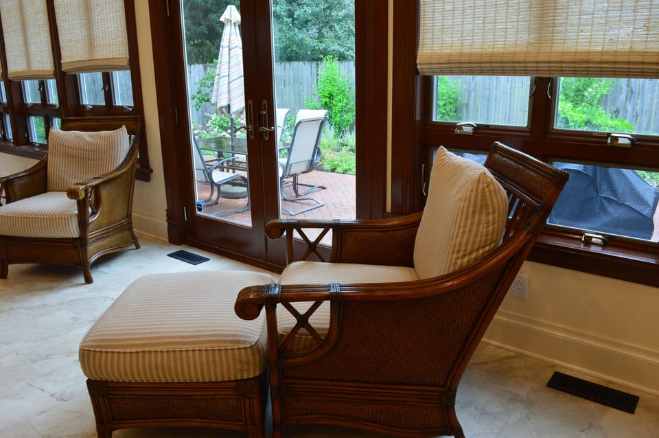 Cozy sitting inside and out!