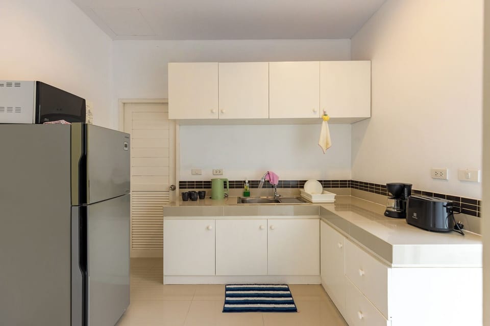 Family Villa | Private kitchen | Coffee/tea maker, fridge, electric kettle, toaster