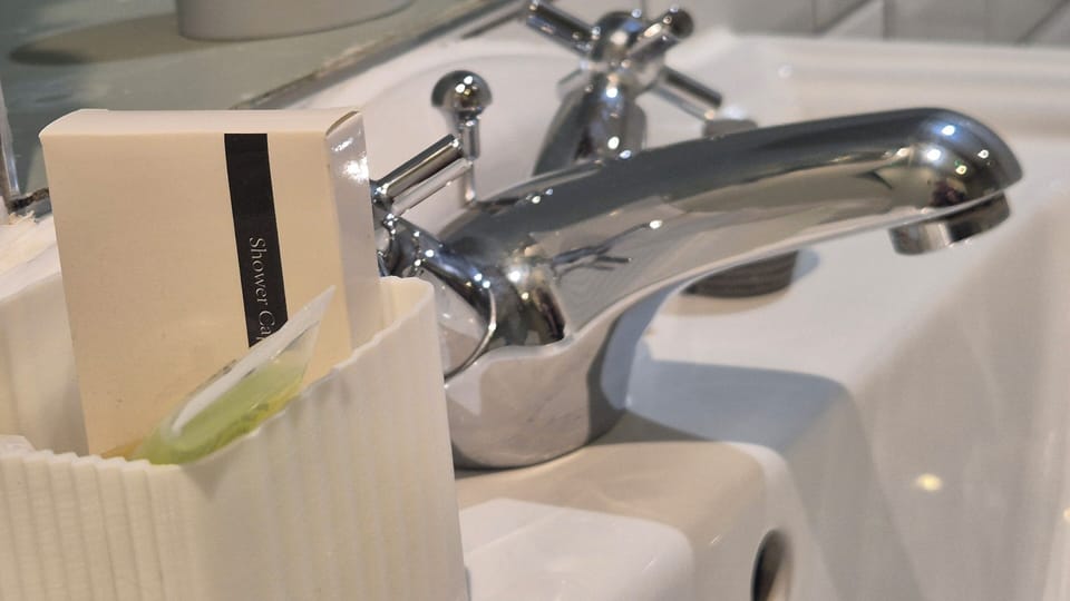 Double Room (Room 2) | Bathroom | Free toiletries, hair dryer, towels