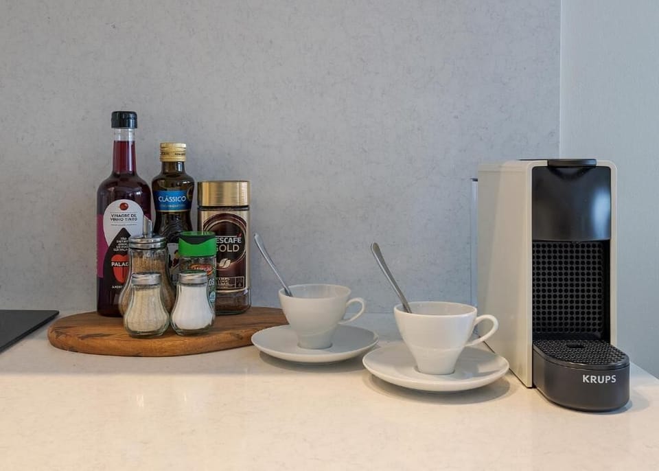 Cozy Apartment with Interior Terrace | Private kitchen | Espresso maker, fridge, microwave, stovetop