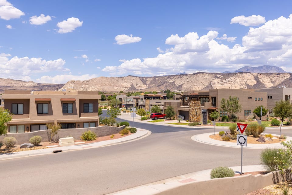East View from Private Back Patio - View of the mountains from the upstairs back patio.
