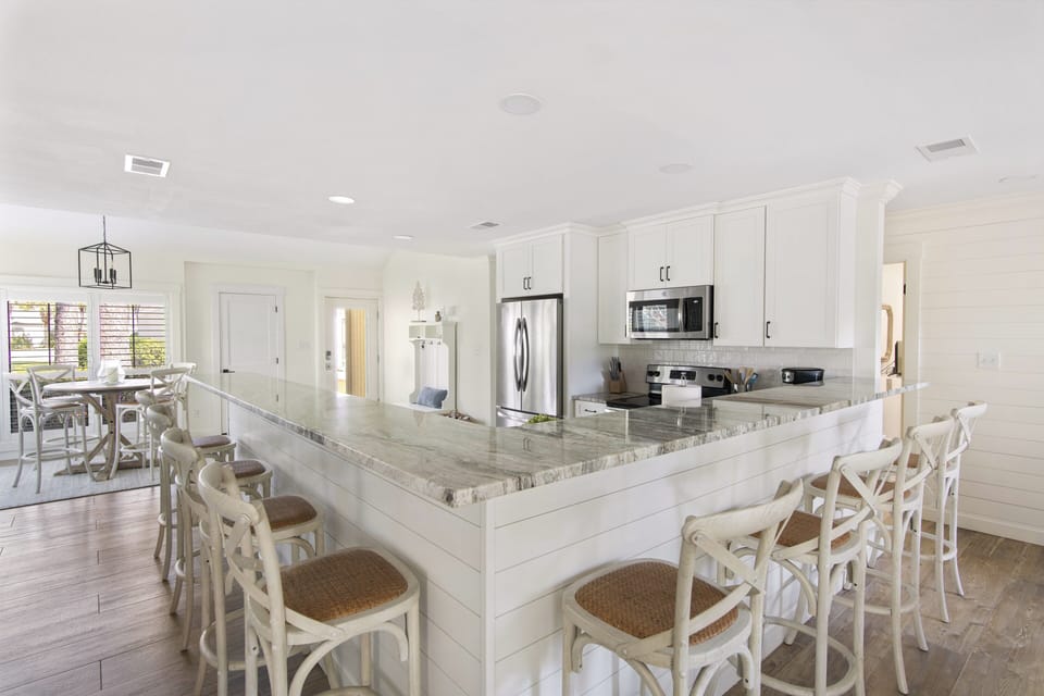 Fully stocked kitchen offers everything you would need during your stay. 