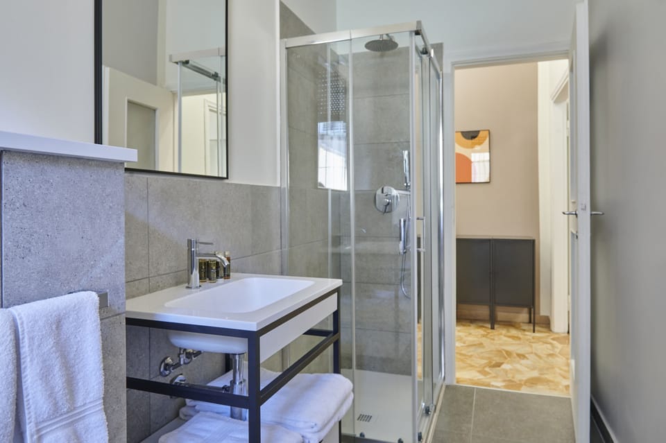 Deluxe Apartment | Bathroom | Shower, free toiletries, hair dryer, bathrobes