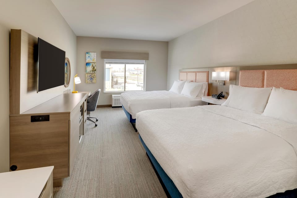 Room, 2 Queen Beds, Accessible (Hearing) | Egyptian cotton sheets, premium bedding, pillowtop beds, in-room safe