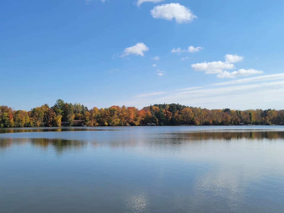 Peaceful fall day on the lake.