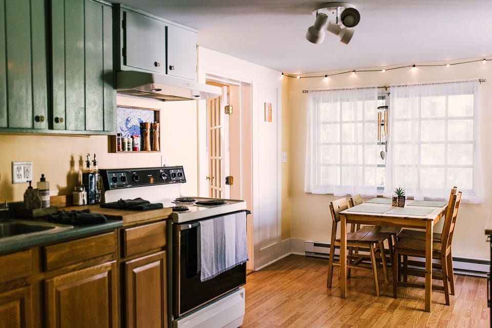 Kitchen with dining area.