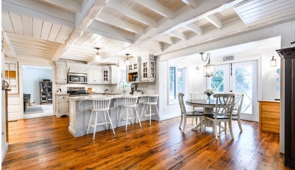 Gourmet kitchen and kitchen island 