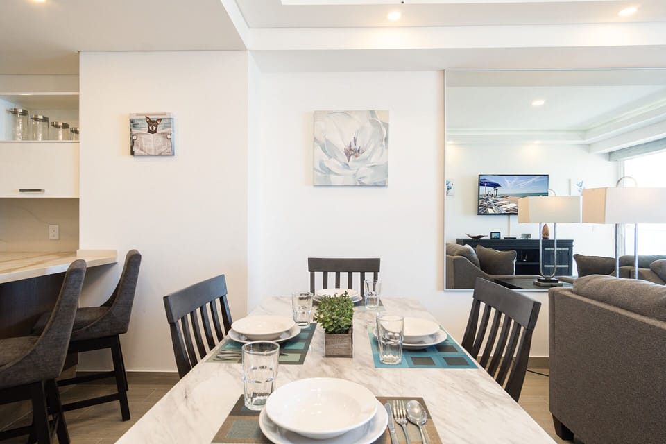 The dining table