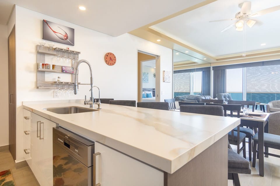kitchen counter with sink
