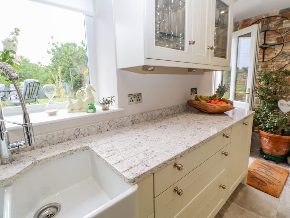 Fridge, dishwasher, electric kettle, toaster