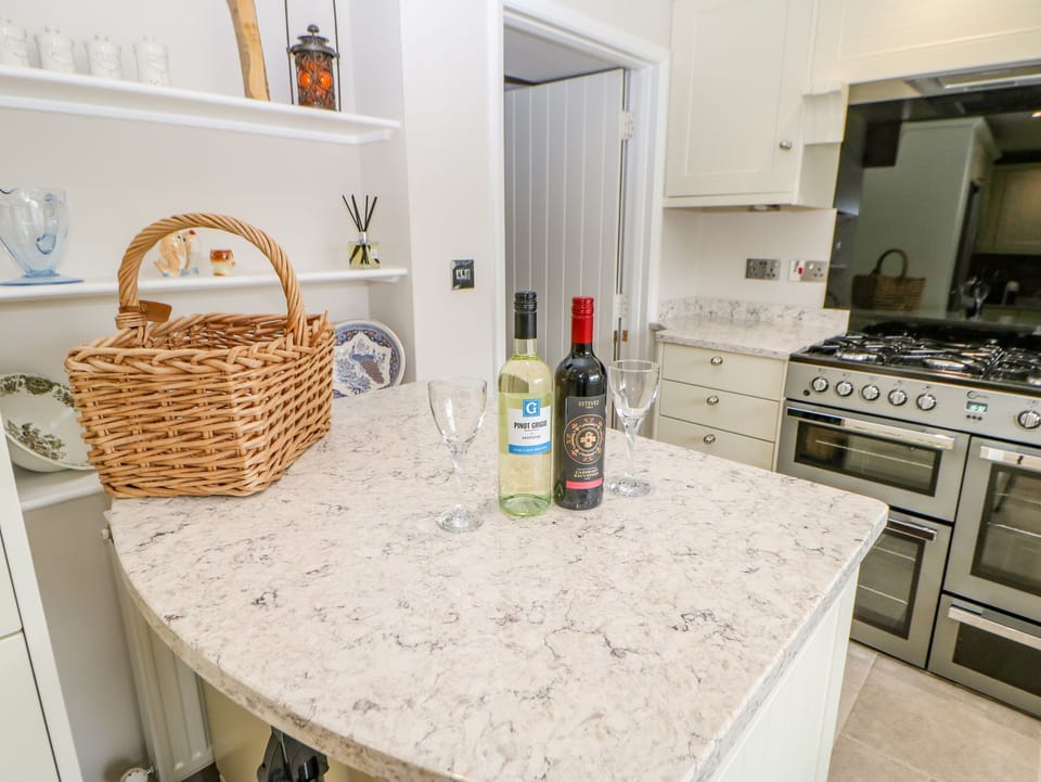 Fridge, dishwasher, electric kettle, toaster