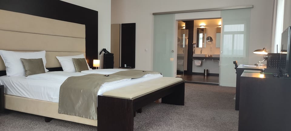 Premium Double Room | In-room safe, desk, laptop workspace, blackout drapes