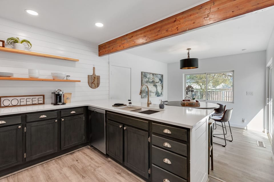 Kitchen has updated appliances 