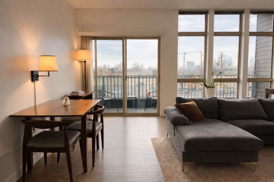 Sun-drenched living area with direct access to your private balcony