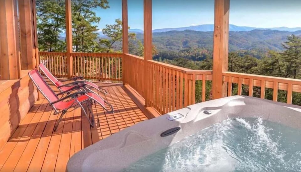 Enjoy the hot tub! The early morning fog sitting in the mountains is a favorite.