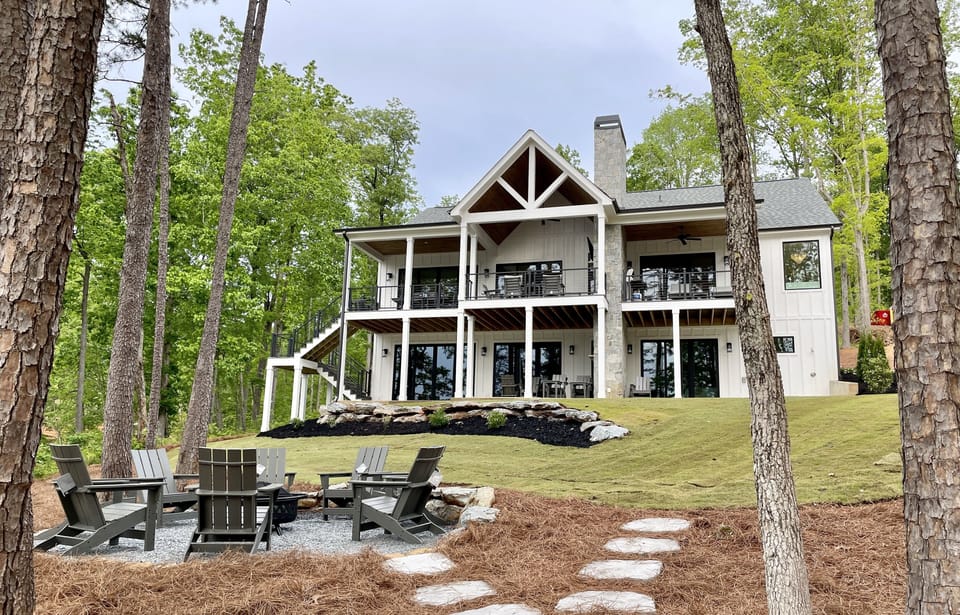 Brand new high end construction. Flat lot, 50 feet from pristine Lake Keowee!