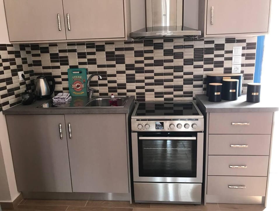 Apartment | Private kitchen | Fridge, microwave, oven, stovetop
