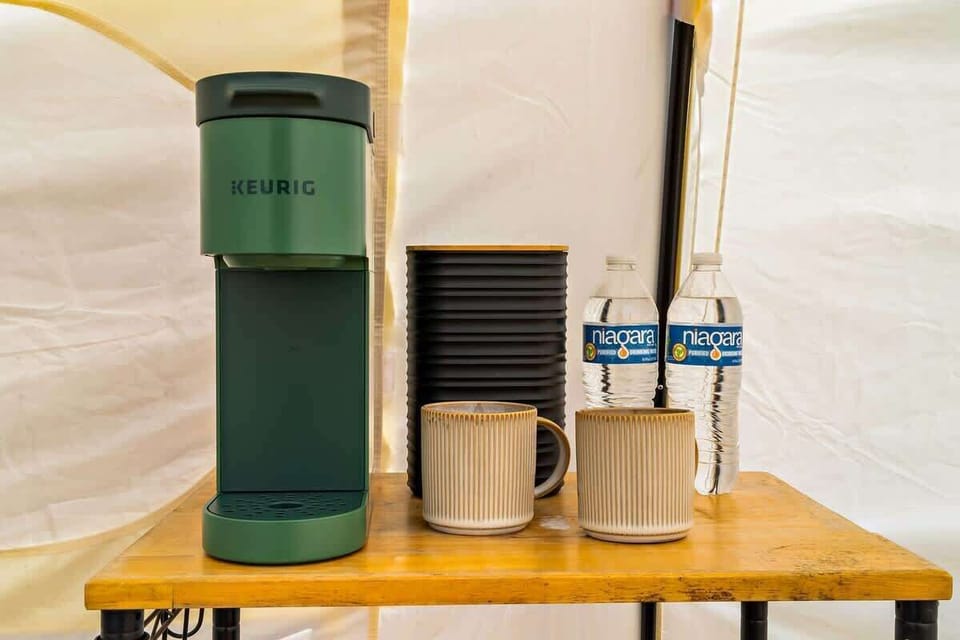 Coffee and tea service provided in your stargazer and up at The Overlook.