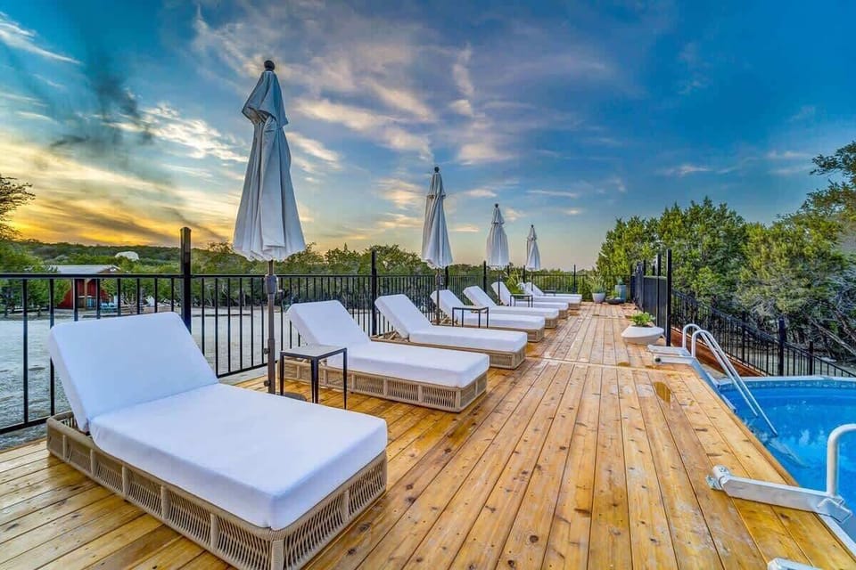 Dive into relaxation at our outdoor oasis.