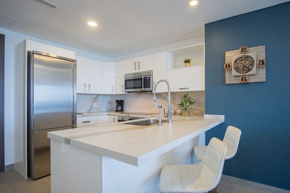 counter at the kitchen