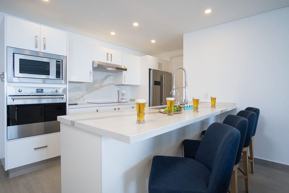 counter at kitchen set for a snack