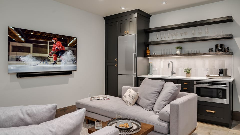 Family room on lower level